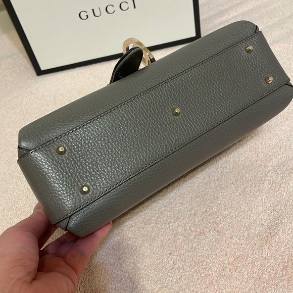 Gucci Interlocking Top Handle Bag in Grey - Picture 8 of 15